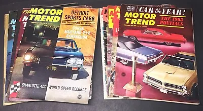 Vintage Magazine Lot MOTOR TREND 1965 Muscle Stock Cars Mustang BRONCO Barracuda • $40