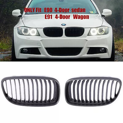 Matte Black Front Kidney Grill Grille For BMW E90 E91 328i 335i 4-Door 2009-2011 • $26.80