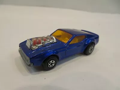 Vintage Matchbox No.10 ROLAMATICS Ford Mustang (Blue) (Piston Popper) WORKS • $2.99