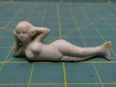 Vintage Japan Ceramic Bisque Lounging Beauty Mermaid Figure Nude No Color • $85.09