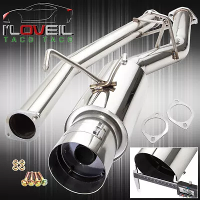 T304 Stainless Steel Catback Exhaust 76mm W/ 4.5  Tip For 1989-1994 Nissan 240SX • $144.99