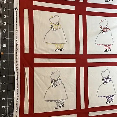 Sunbonnet Sue Rocky Mountain Windham Cotton Fabric Panel 24” By 44” • $9.95