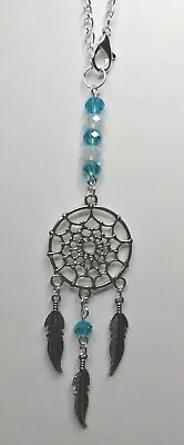 Handmade Car Rear View Mirror Charm Dreamcatcher Crystal Glass Beads • £4.45