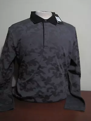 Bugatchi Long Sleeve Dark Camo Mens Medium Large XL 2XL Polo Shirt NEW NWT • $44.99