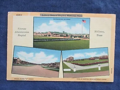 1940s McKinney Texas Ashburn/Veterans Hospital Multi View Postcard • $4.50