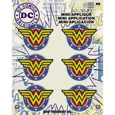 Dc Comics Wonder Woman Shield Logo Super Hero Iron On Embroidered Patch Set • $11.95