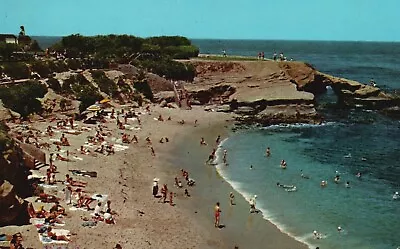 Postcard CA La Jolla California The Cove Beach Scene Posted 1964 Vintage PC J142 • $3