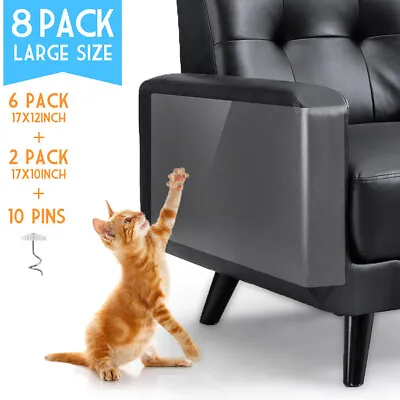 8PC Cat Scratch Furniture Guards Couch Protector Anti-Scratch Deterrent Pad Tape • $9.26