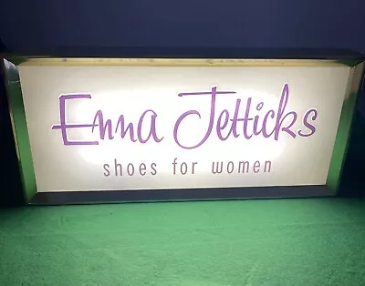 Vintage Enna Jetticks Lighted Sign Store Display Advertising 20  X 9  Glass  • $165