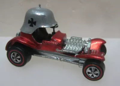 VINTAGE HOT WHEELS REDLINE RED BARON WITH USA BASE NICE CONDITION X • $8.50