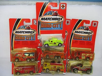 Matchbox China Superfast 2003 Hero City Lot Of 7 FIRE Vehicles #1 Carded • $4.95