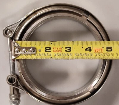 $23 • Buy 4inch V-band Clamp 4  Stainless Steel Flange Male-Female For Exhaust Pipe