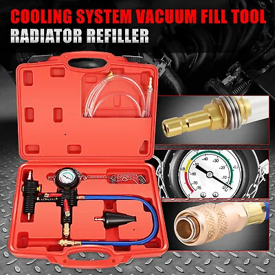 Radiator Cooling System Vacuum Purge Coolant Refill Tool Kit Set For Trucks SUVs • $45.99