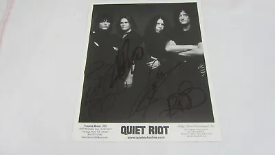 Vintage Quiet Riot Band Signed Autographed Photo 4 Signatures • $49.99