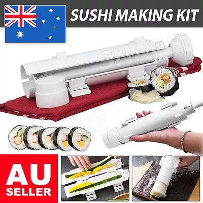 $10.45 • Buy DIY Sushi Maker Making Kit Rice Roller Mold Set For Beginners Kitchen Tool New