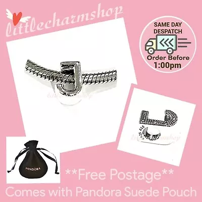 $46.55 • Buy NEW Authentic Genuine PANDORA Sterling Silver Letter J Alphabet Charm - 797565
