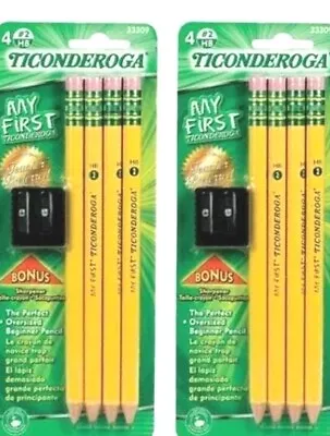 (8) Ticonderoga My First Primary Wood-cased Pencils Sharpener School & Drawing • $13.15