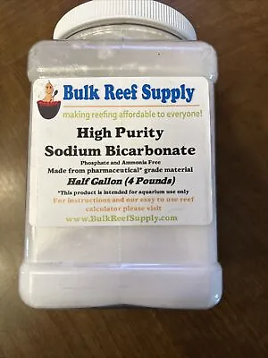 $4.99 • Buy Bulk Reef Supply High Purity Sodium Bicarbonate Aquarium ~ 4 Pounds Reef Coral