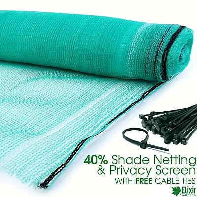 Sun Shade Netting | 40% UV Protection Wind Break & Patio/Decking Privacy Screen • £8.99