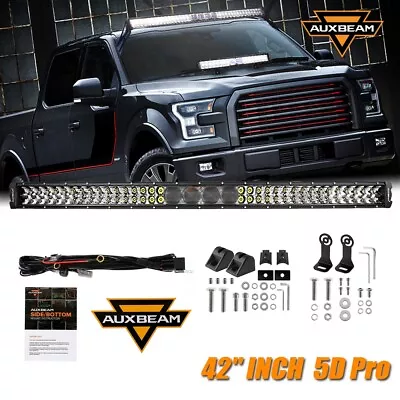 Auxbeam 42  Inch 5D Pro Lens LED Light Bar ComboOff Road Driving Pickup Trucks • $208.99