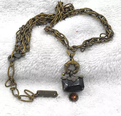Unusual Mariana Handmade Amber Brown Swarovski Handmade Necklace • $59