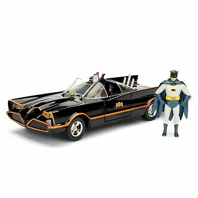 NEW Jada Toys 98259 Batman Classic 1966 TV BATMOBILE 1:24 Scale Vehicle & Figure • $33.20