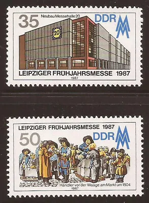 £0.39 • Buy DDR GDR EAST GERMANY 1987 Leipzig Spring Fair MNH MINT SET COMMUNIST STAMPS