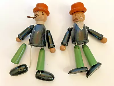 Antique Original Jaymar  Moon Mullins  Wood Jointed Figure Toy Dolls - 1930's • $88.20