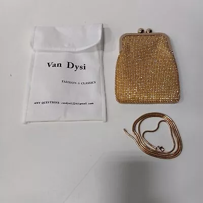 Van Dysi Gold Sequined Chain Strap Purse • $10.49