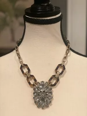 J Crew Rhinestone Tortoise Statement Necklace • $25