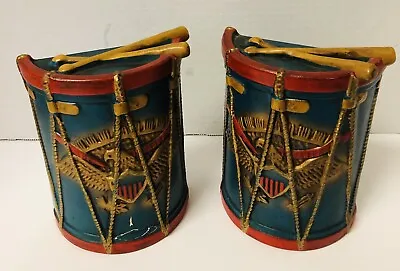 LEGO Japan Chalkware Bookends Revolutionary War Style Drums Vintage *Small Crack • $21.25