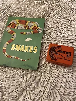 Vintage Johnson & Johnson Snake Bite Kit W Snake Book By Herbert Zim A Tab Book • $25
