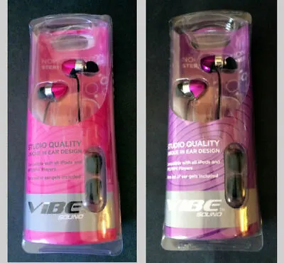 New/Sealed- Vibe Sound Studio Quality Earbuds *Metallic Pink Or Purple BOGO 50% • $7.99