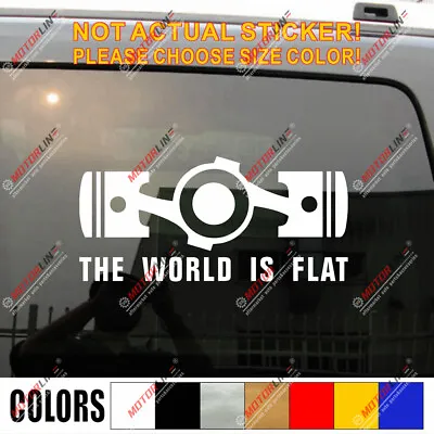 The World Is Flat Box Boxer Flat Engine Car Decal Vinyl Sticker Fit For Subaru  • $7