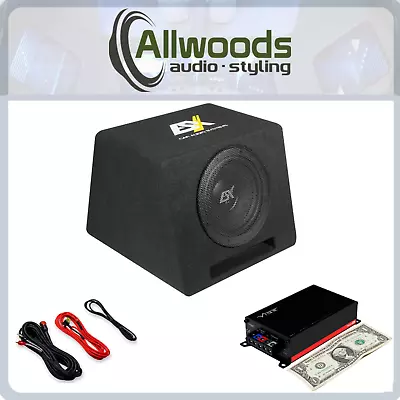 Bass Package 8  800w Ported Sub & Amp Deal ESX DBX108Q And Vibe Micro 400.1 • $223.79