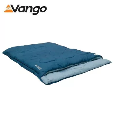 Vango Evolve Superwarm Double Sleeping Bag - Tog 8 Recycled Poly Blue 2023 Model • £79.95