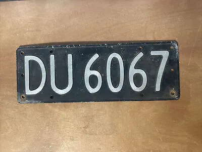 1964 New Zealand License Plate # DU 6067 • $22.49