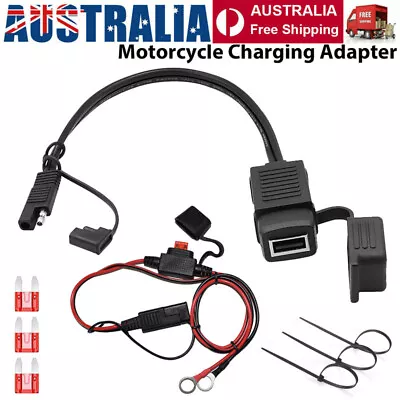 Waterproof Motorcycle 12v USB Power Socket Adapter Charger Outlet Motorbike AU • $16.35