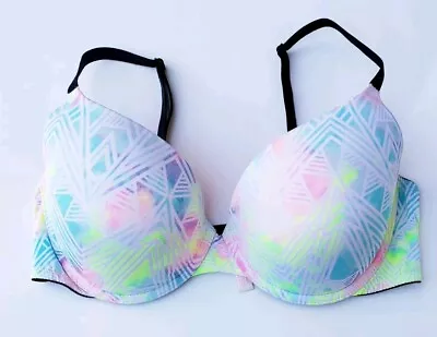 Victoria's Secret Pink Neon Wear Everywhere Push Up Bra Size 36D NEW Rainbow  • $24.99