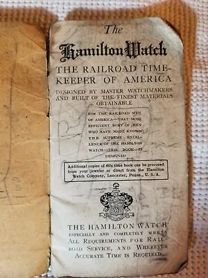 Antique 1927 Used Ramilton Watch Railroad Time Keeper Book. • £33.25