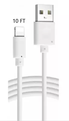 $4.49 • Buy 10FT Long USB Cable For IPhone5 6 7 8Plus X Xs Max Xr 11 Charger