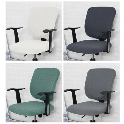 Split Office Chair Covers Stretch Computer Seat Cover Slipcover Rotating Decor • $21.66