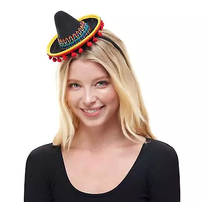 Mini Sombrero Hat Costume Headband | Black • $17.99