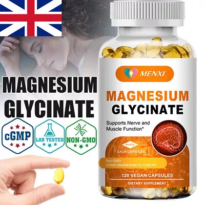 400MG Magnesium Glycinate High AbsorptionImproved SleepStress & Anxiety Relief • £13.19