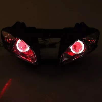 $299 • Buy FA Front Headlight HALO Red Angel Eye Fit For Yamaha 2006-2007 YZF R6 W014
