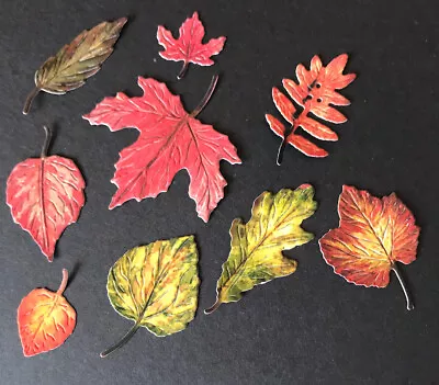 4 Sets Of Die Cut Autumn Fallen Leaves • £3.20