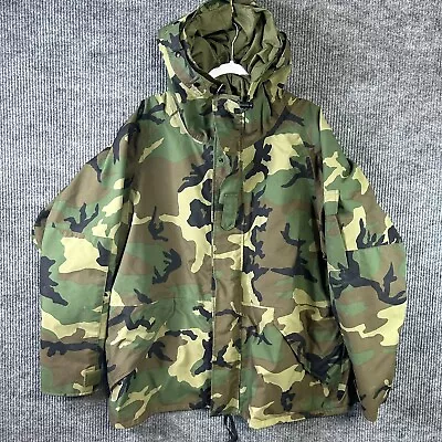 Military Cold Weather Parka GORE-TEX Hooded Jacket Size X Large Regular Woodland • $75