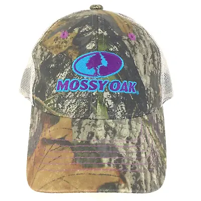 Mossy Oak Camouflage Womens Hat Hunting Wood Camo Mesh Strap Back Baseball Cap • £14.45