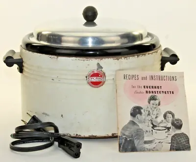 Vintage Everhot Roasterette Slow Cooker Swartzbaugh USA Electric Crock Pot 851 • $17.99