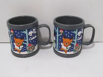 CABELA'S Bass Pro Shops Winter Christmas Animals Set Of 2 Cups Mugs • $9.99